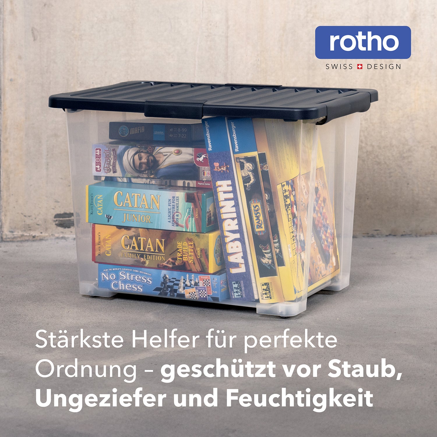 Set Boxen mit Deckel 65 l, 4 tlg. CORE PRO