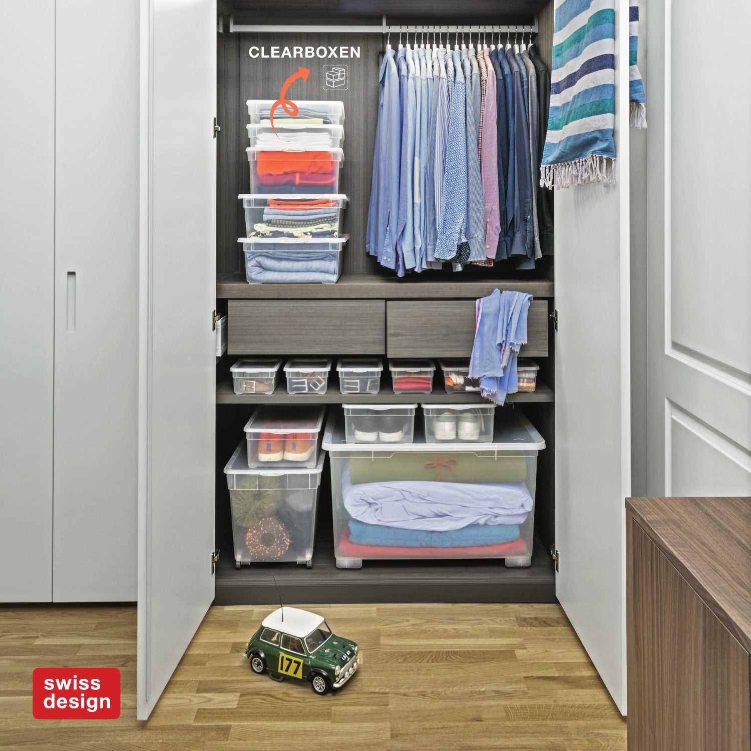 Pudełko przezroczyste Maxi 46 l CLEAR