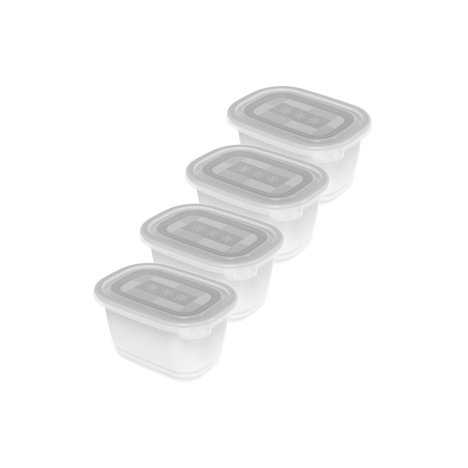 Set 4 pz Contenitore per il congelatore 0.75 l FREEZE
