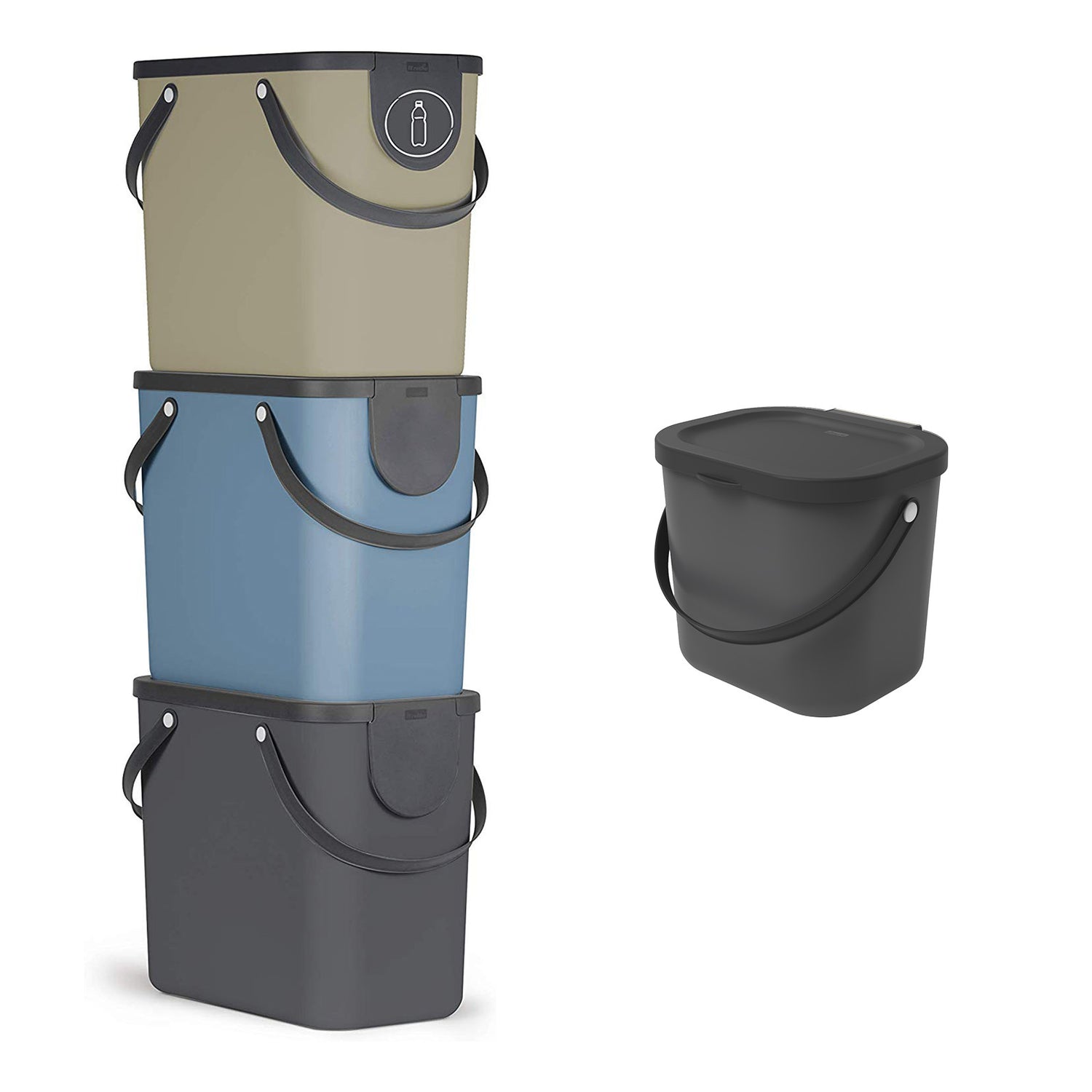 Recycling Waste Bin Set 4pc 6L & 25L l ALBULA