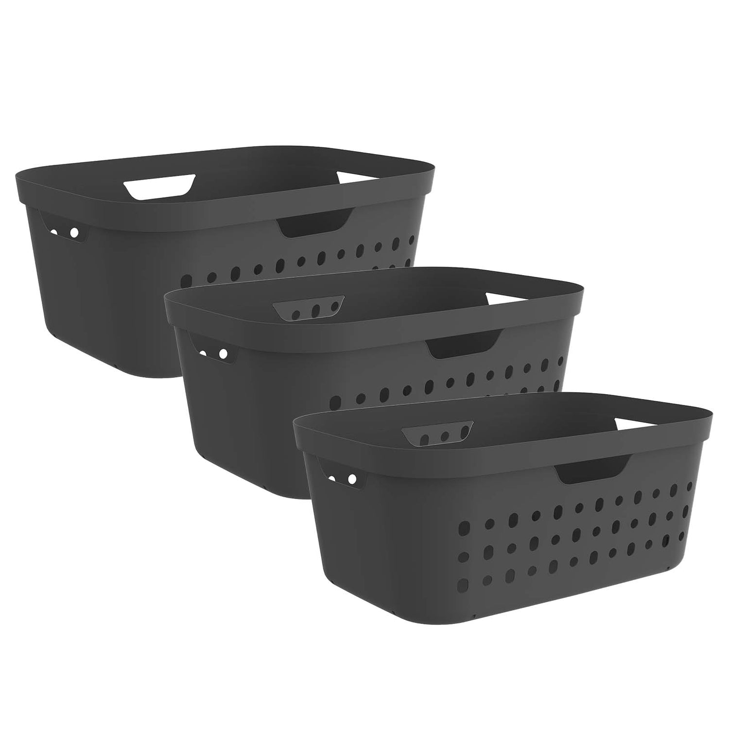 Paniers à linge Set de 3 x 39 l Jona