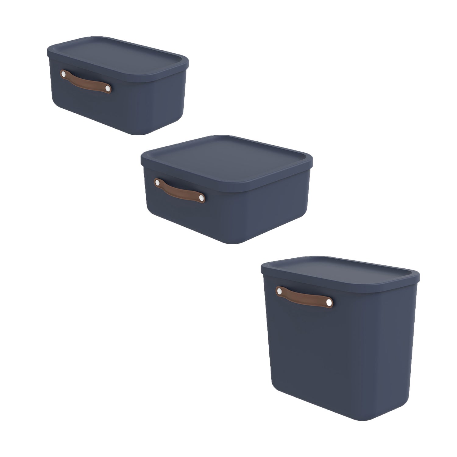 3-piece Set of Small Storage Boxes MALOJA