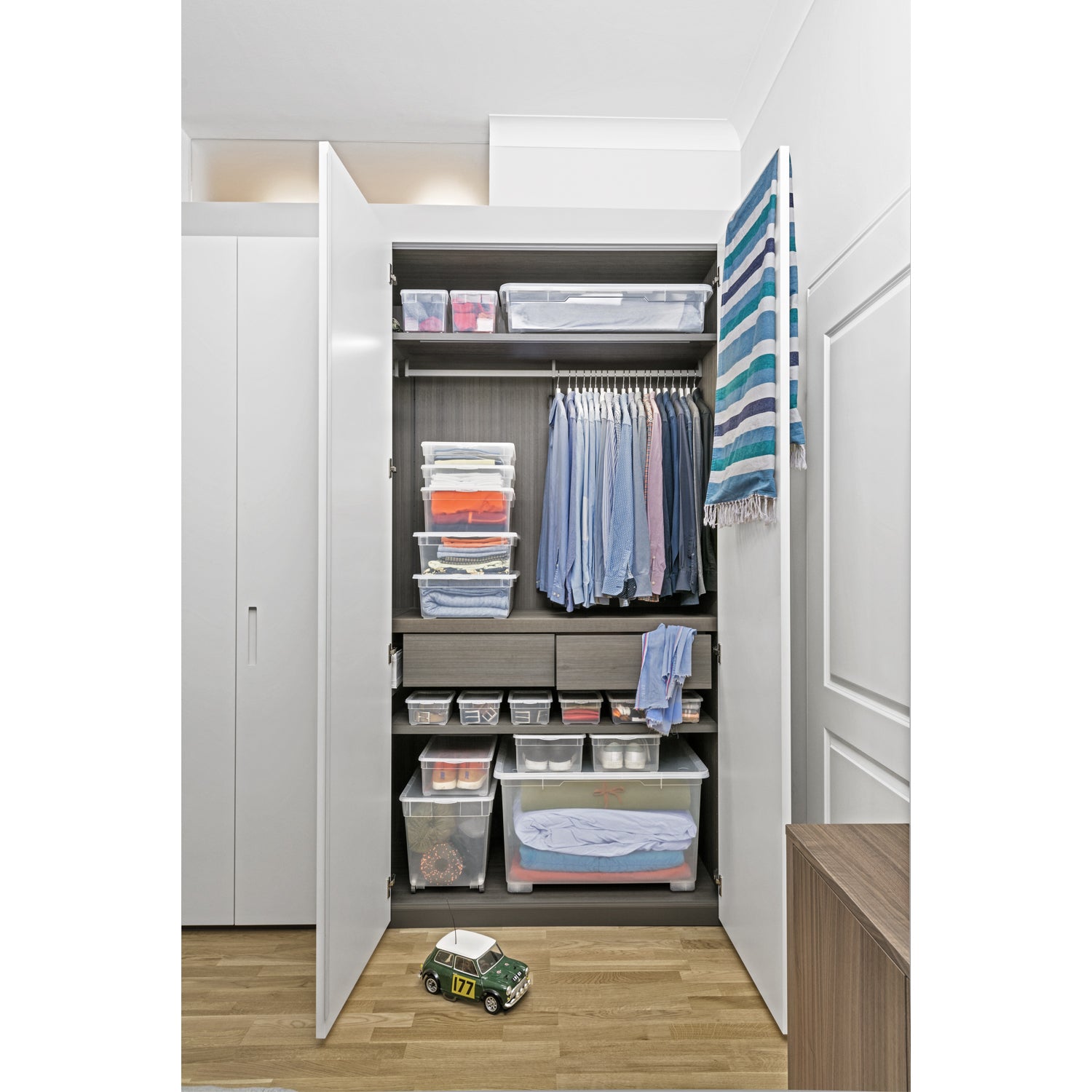 3er Set Box Men Shoe CLEAR