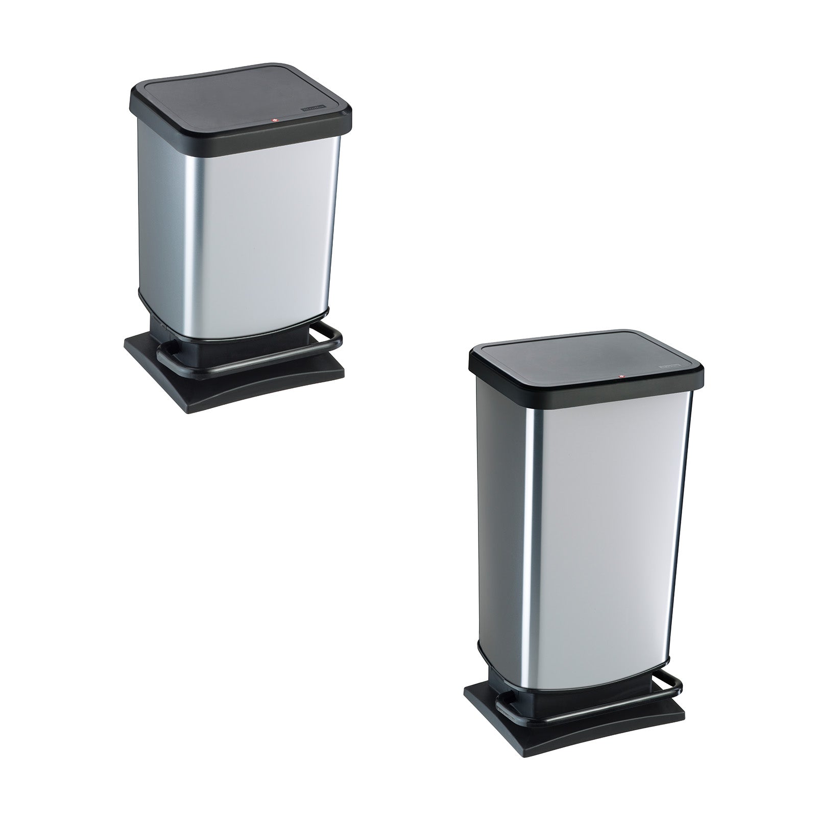 rotho paso mülleimer 40l mit pedal und deckel 2er Set Treteimer 20 l und 40 l PASO – Rotho