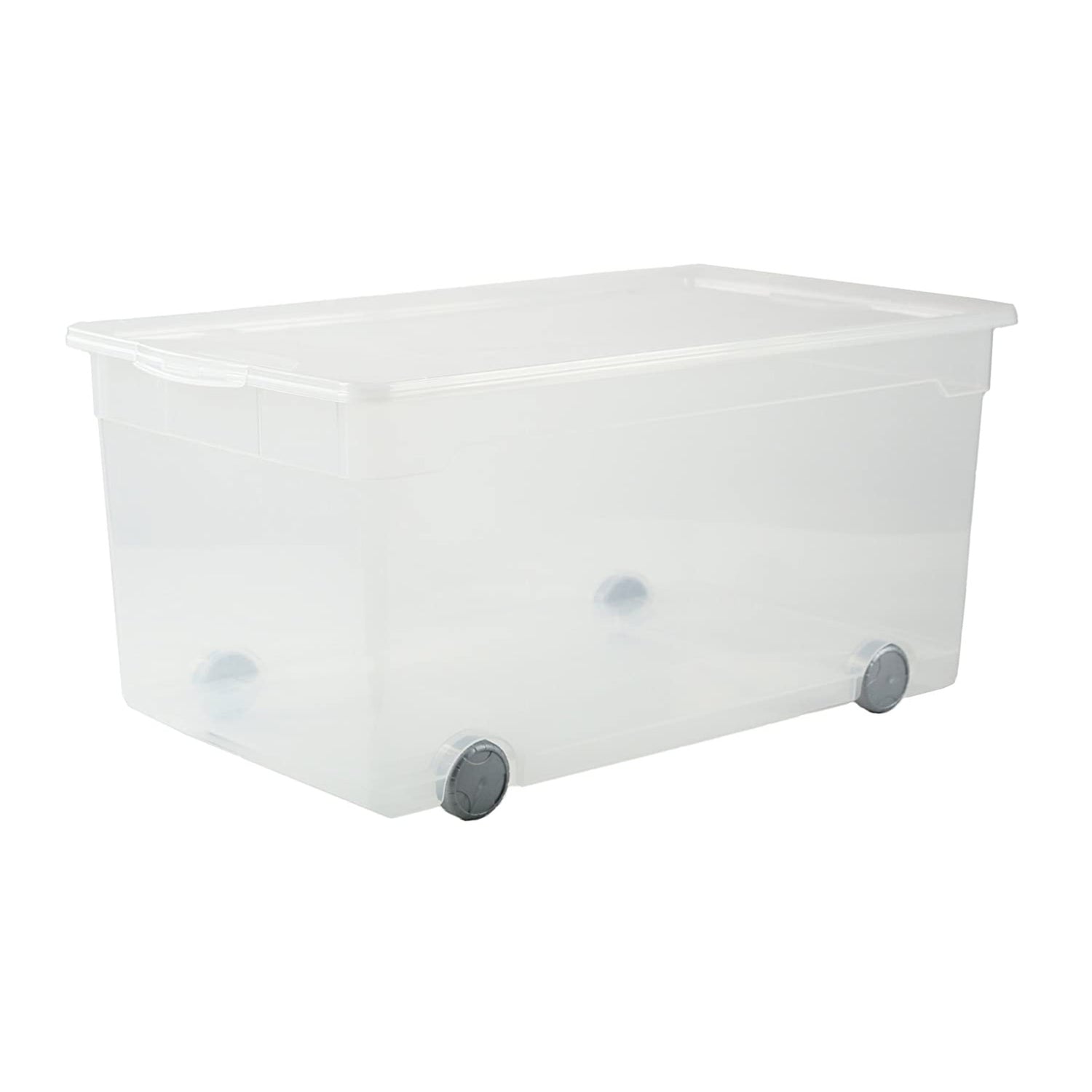 Clear box with wheels 63 l CLEAR