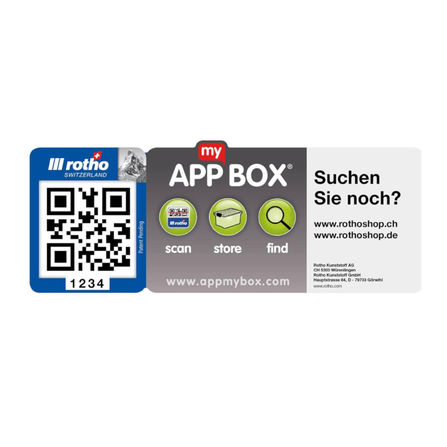 5 x "App my Box" labels