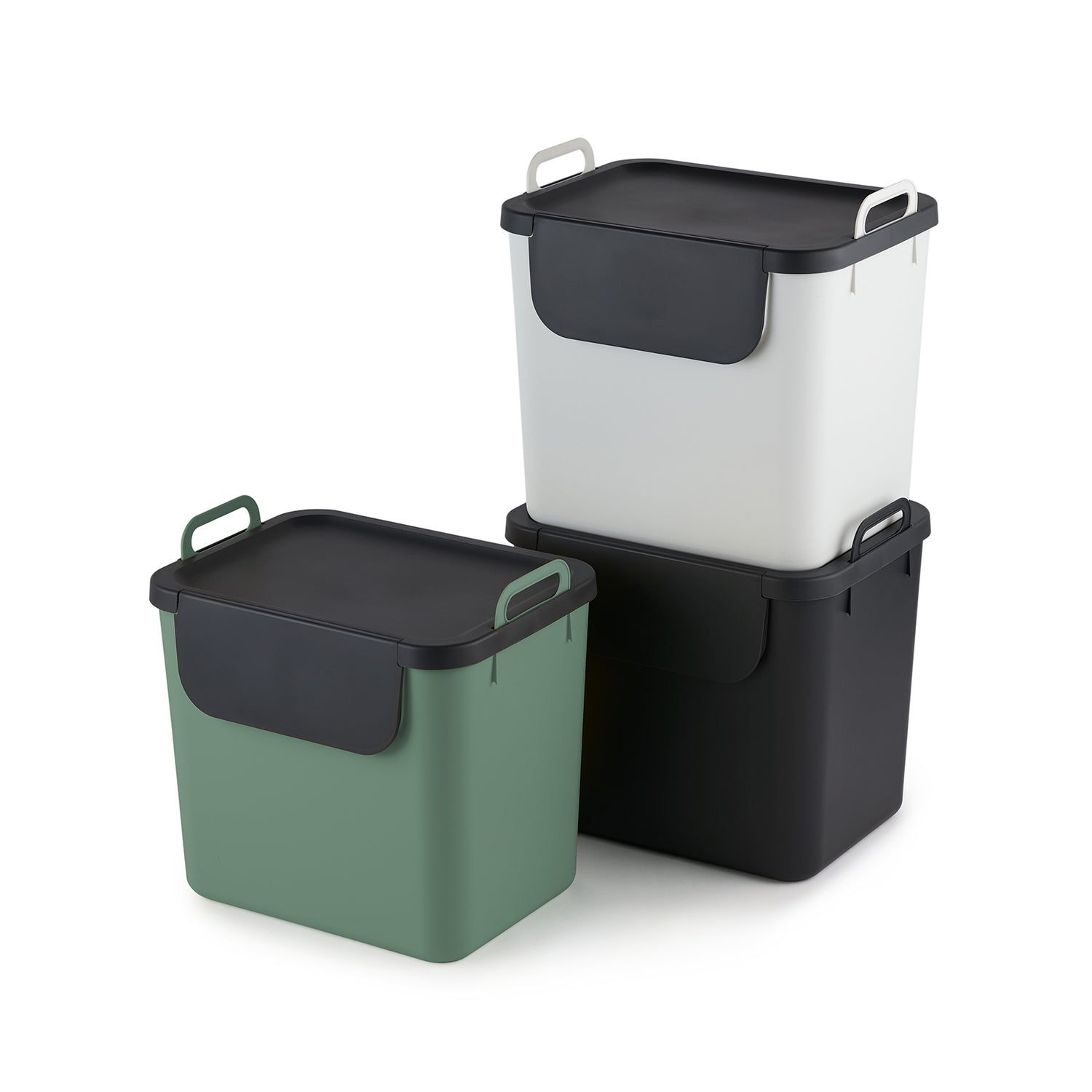 3er Set Recycling Müllsystem 30 L JIVE