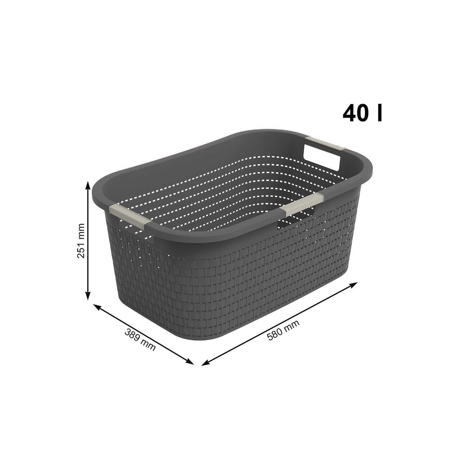 Kosz na pranie Rotho COUNTRY 40 L