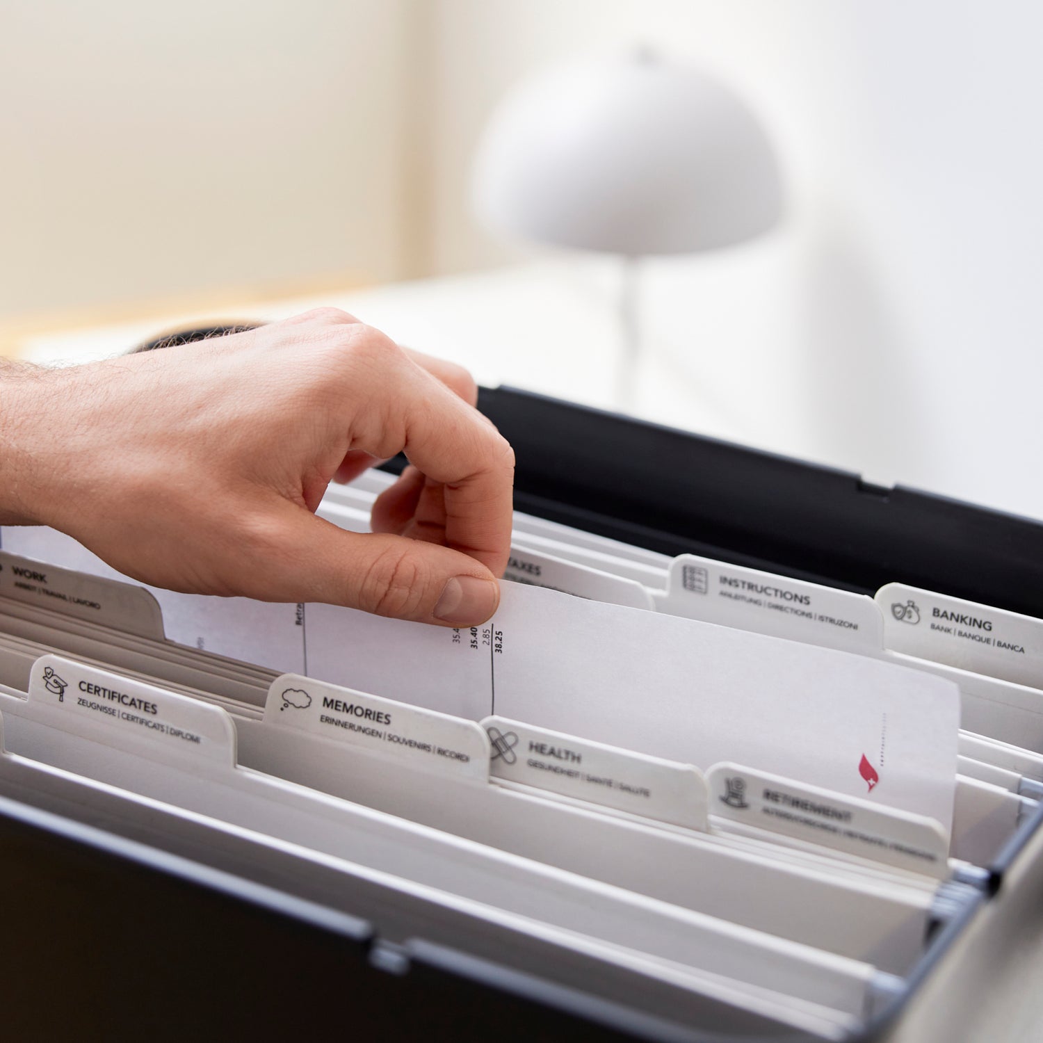 Additional set of suspension files in archive boxes