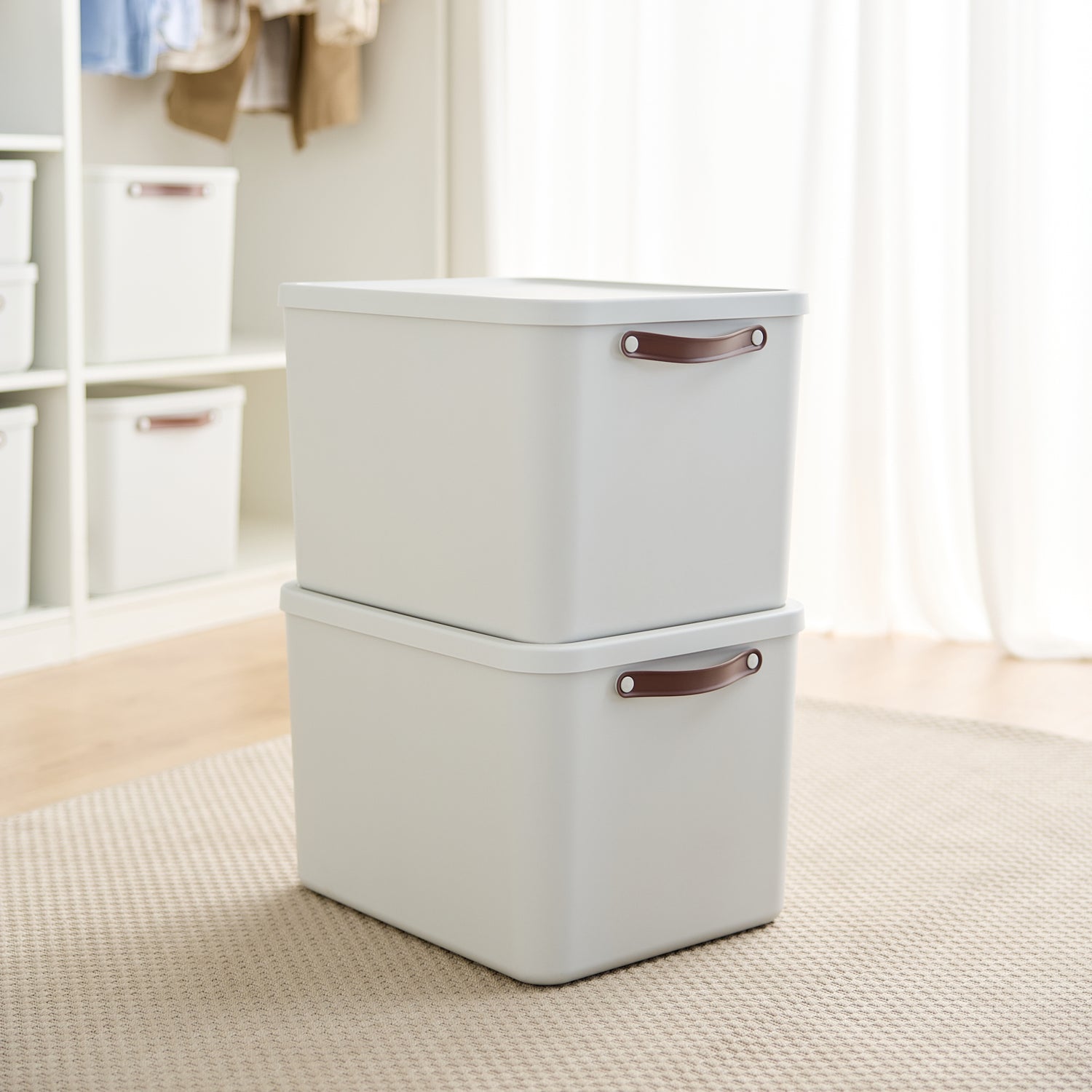 Set de boîtes de rangement 55 l - Lot de 2 | MALOJA