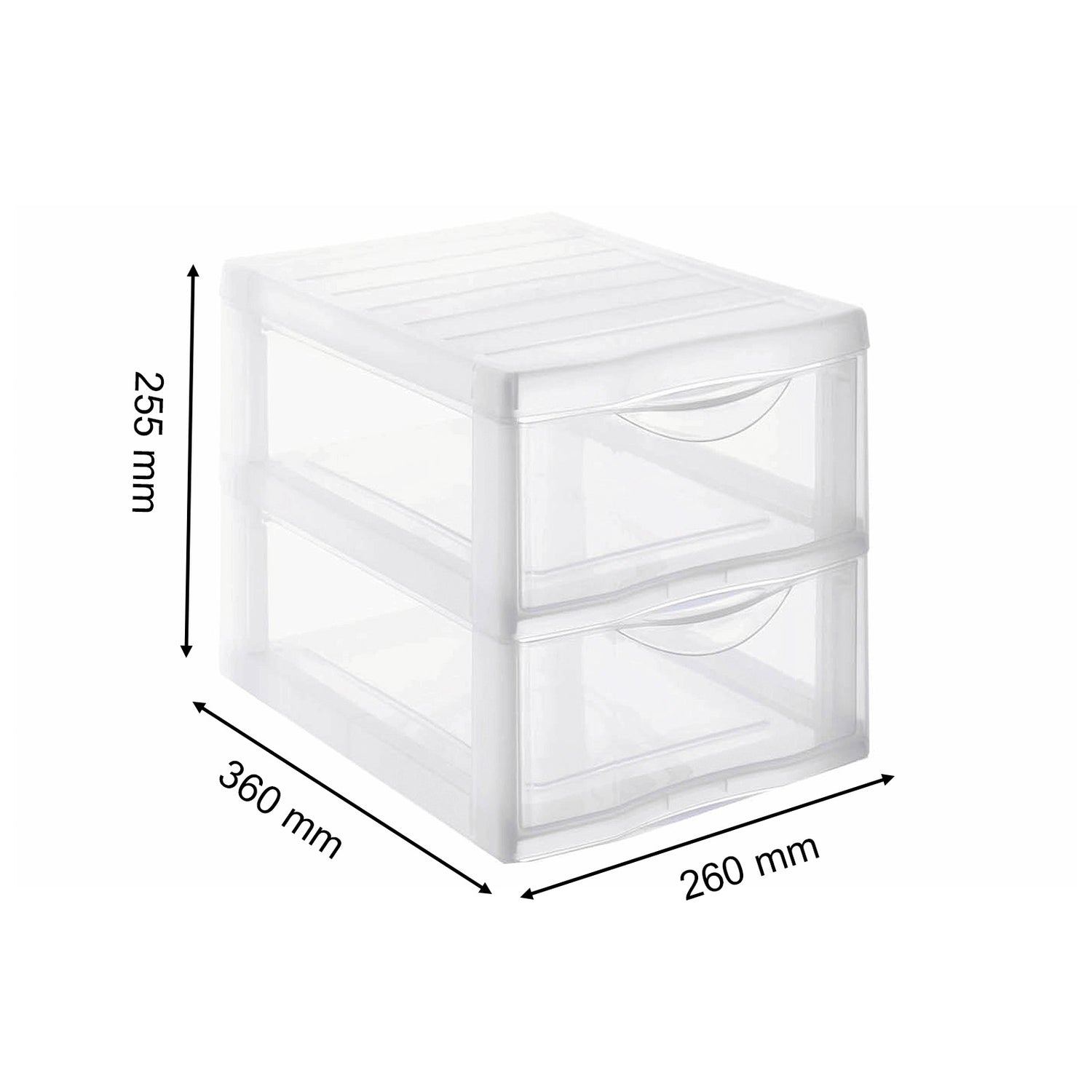 Boîte à tiroirs A4, 2 tiroirs ORGAMIX