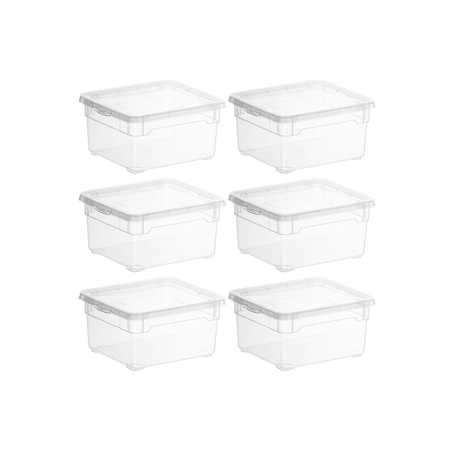 Storage Boxes 6pc Set Small l CLEAR