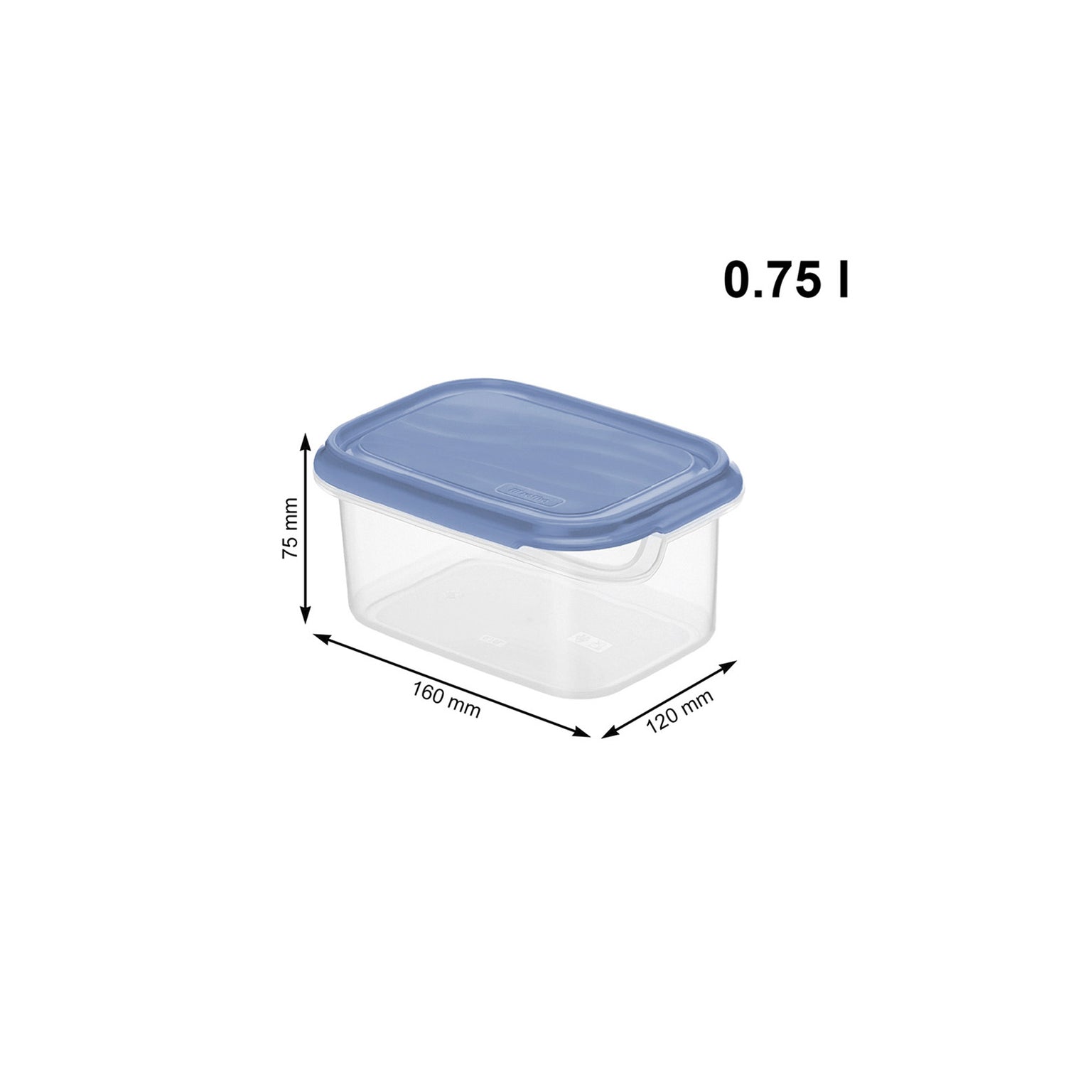 Kühlschrankdose eckig, 0,75 l RONDO
