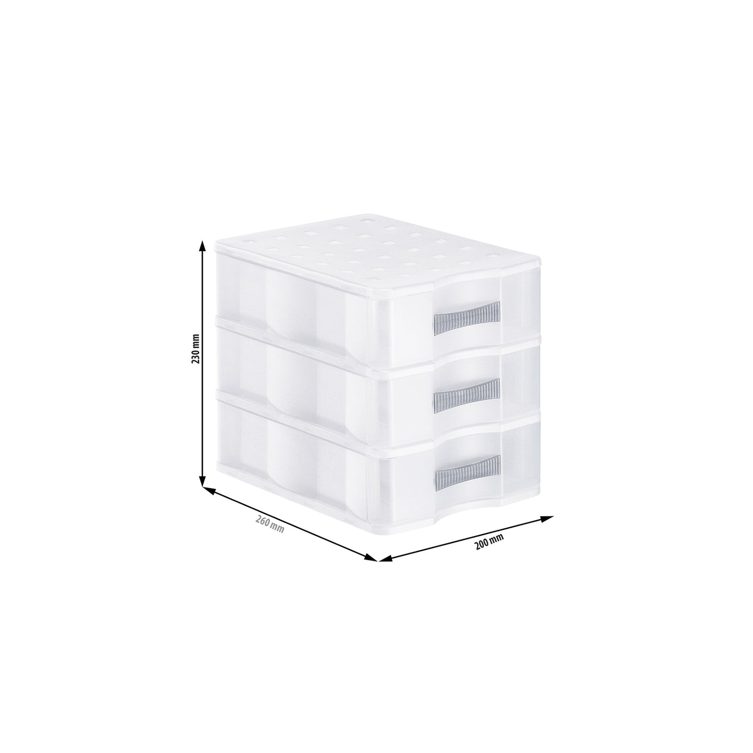 Schubladenbox 3 Schübe DIN A5 QUADRIX