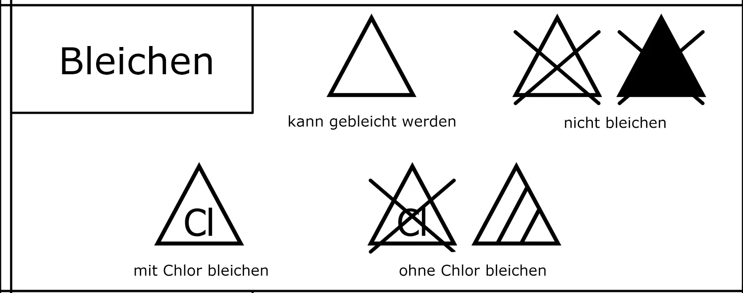 Deine weiße Kleidung strahlt nicht mehr? Dieses Symbol zeigt dir, ob du sie bleichen darfst.