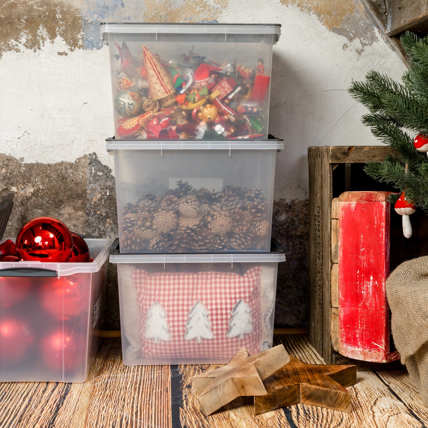 Zestaw 3-elementowy pudełko formatu DIN A4 wysokie, 19 l COMPACT