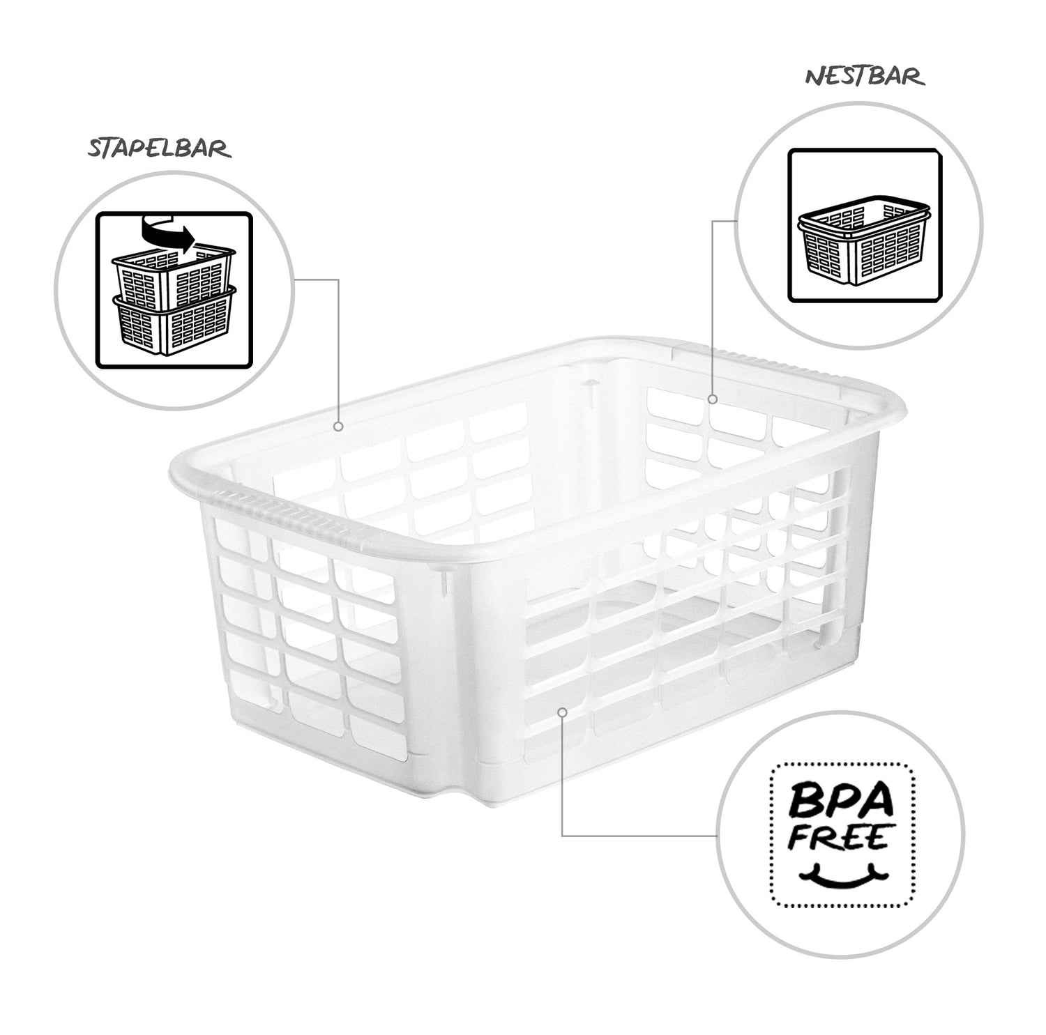 Panier empilable & tournant 10 l REVERSO